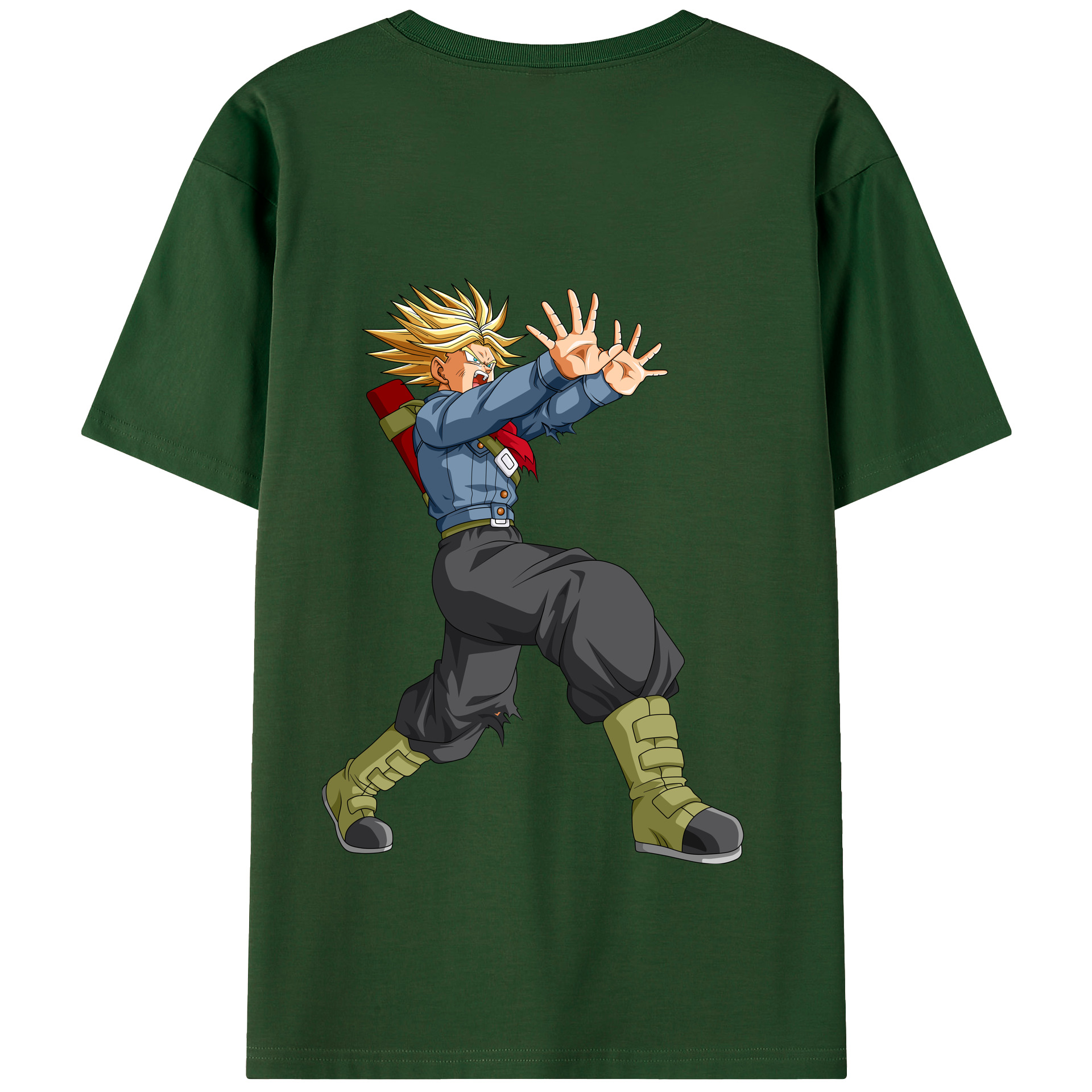 （画像用） ドラゴンボール トランクス（Torankusu）DRAGON BALL Trunks 綿100％半袖Tシャツ（背面プリント）